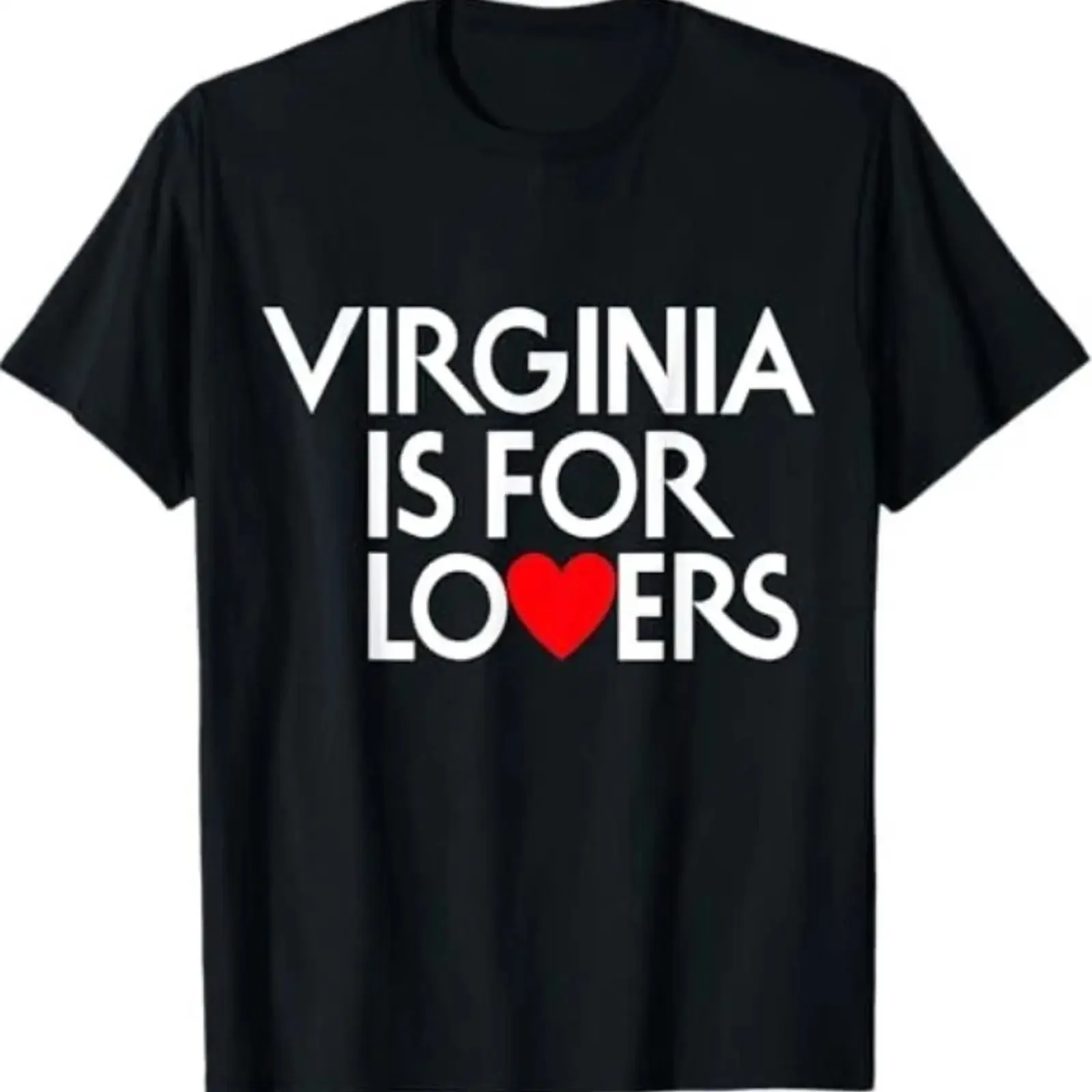 Vintage Virginia Is For The Lovers T Shirt vintage Washed Casual Slightly Comfortable Stretched streetwear Versatile Soft