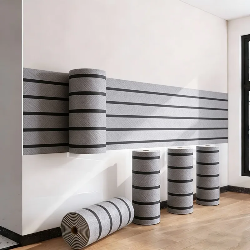 

Flat Surface Fish Bone Texture Self-adhesive Foam Wallpaper Plane Wood Grain Wall Sticker Wallboard for Smooth Wall Renovation