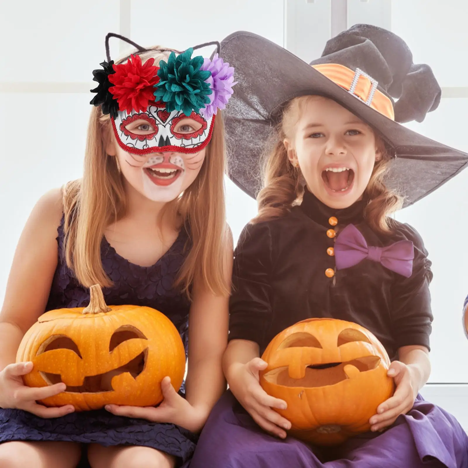 قناع شبح بلاستيكي يوم الموتى قناع جمجمة الهالوين زي إكسسوارات الحفلات أقنعة الكبار حفلة تنكرية دعائم مهرجان النساء والرجال