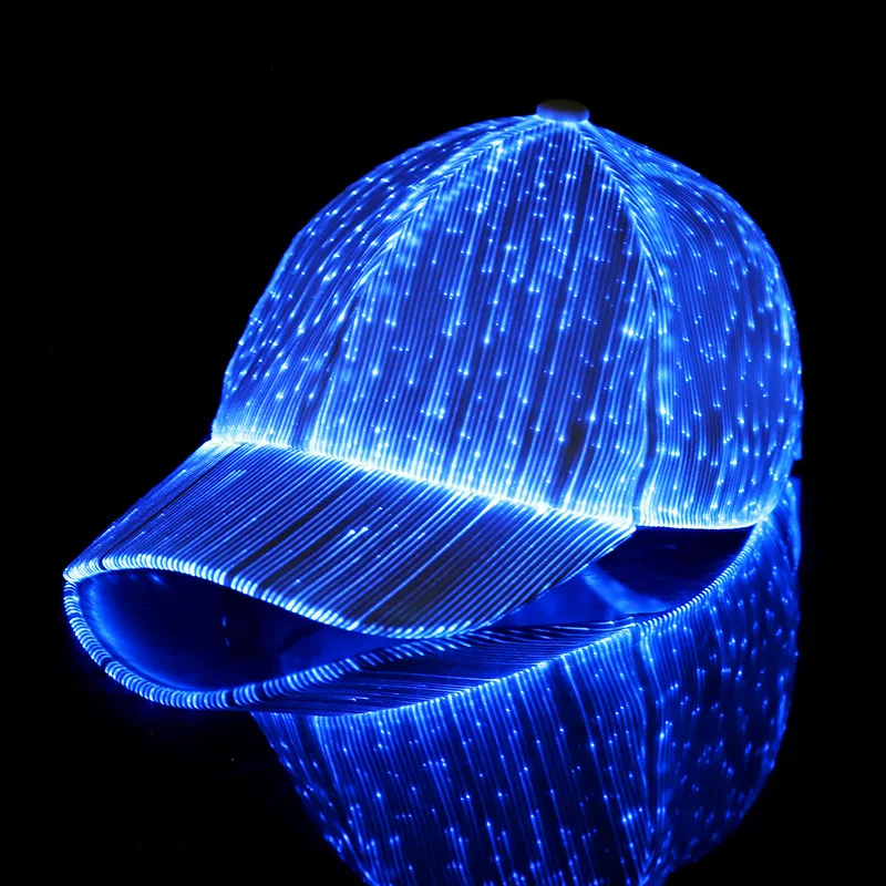 

LED Light Up Glow Hat, Rechargeable Fiber Optic, Luminous Baseball Cap, Christmas Gift, Party Festival, Dance Rave Dress Up