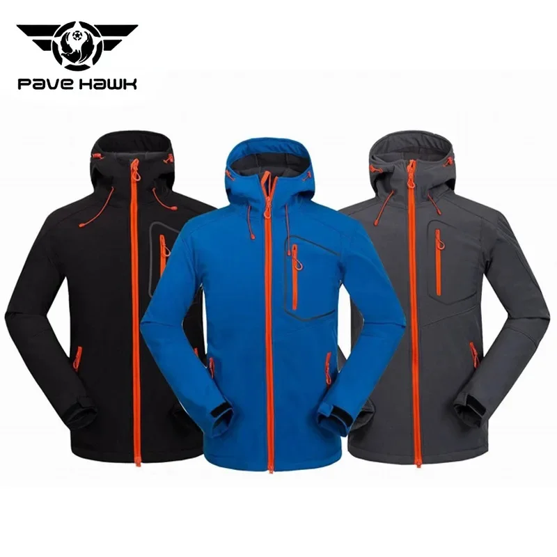 

Outdoor Sports Soft Shell Jacket Men's Multi Pocket Windproof Casual Hooded Climbing Coat Hiking Camping Fishing Cycling Jackets