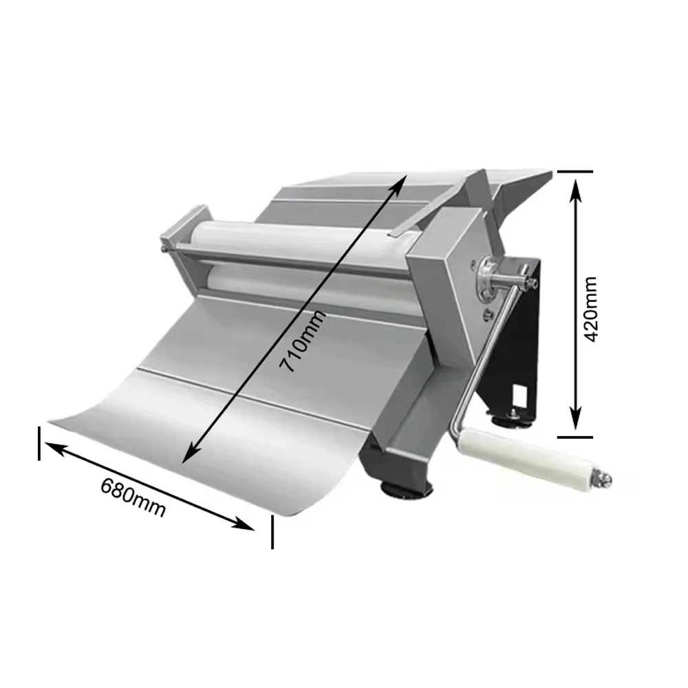 Commercial Household Stainless Steel Manual Dough Sheeter Cutter Machine Pizza Dough Base Sheeter Forming Machine