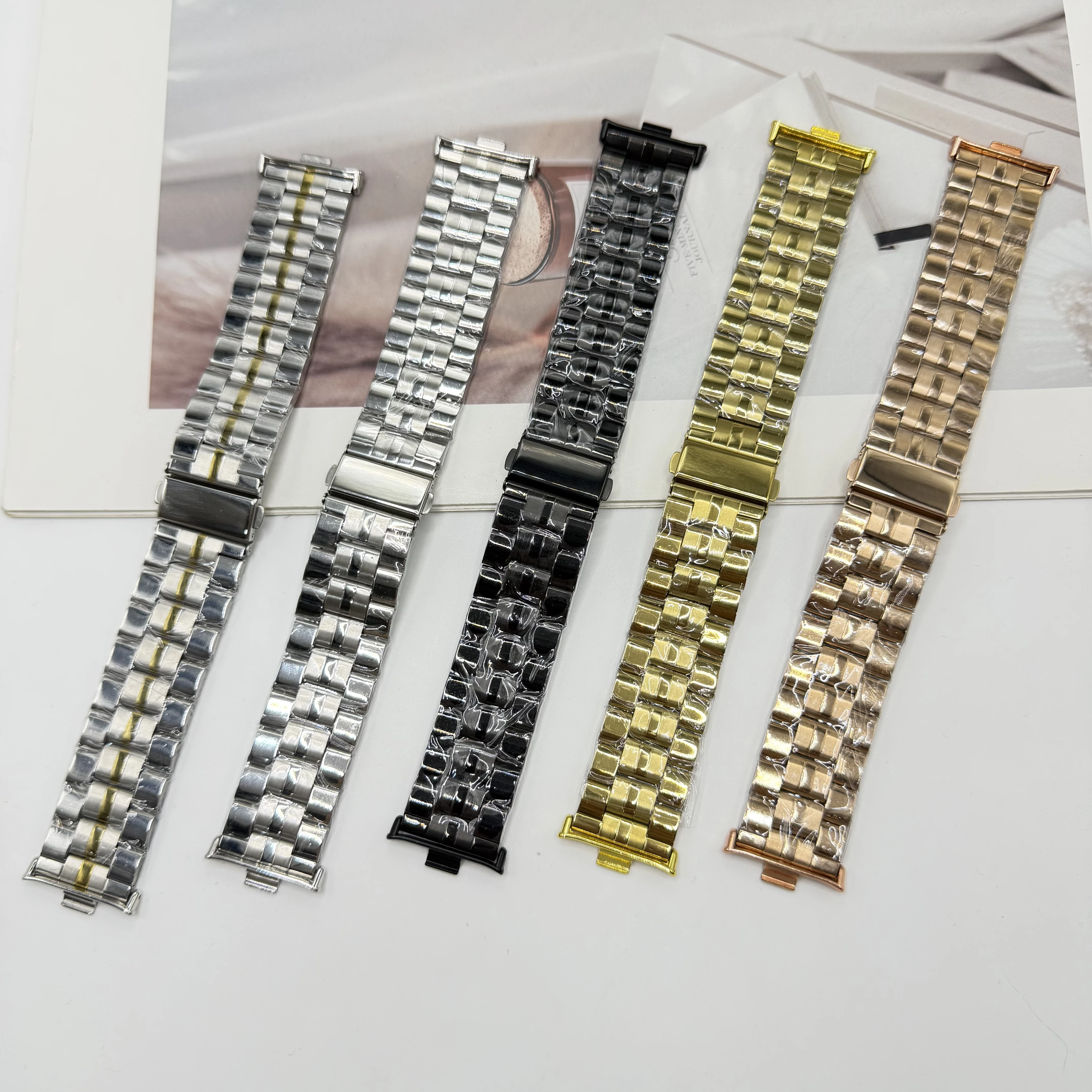 Metallarmband für Redmi Watch 5/Redmi Watch 4 Edelstahl-Armband für Xiaomi Mi Band 9 Pro/Mi Band 8 Pro Armband