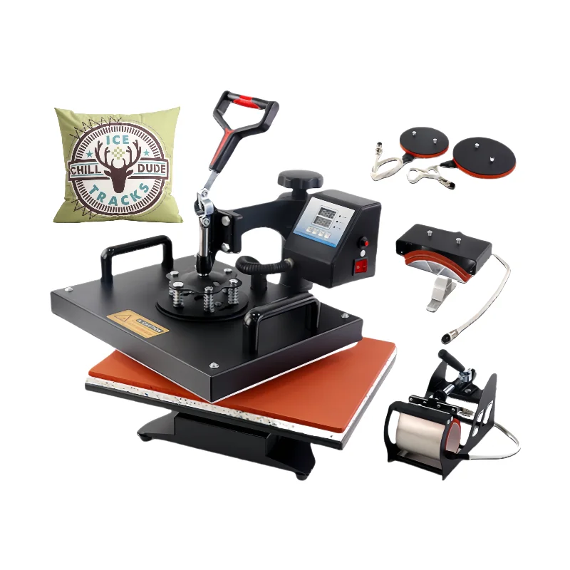 29*38cm 5-in-1 Combo Heat Press Machine | Multifunction Sublimation Press For Tshirts Mugs Caps Plates DTF Printing