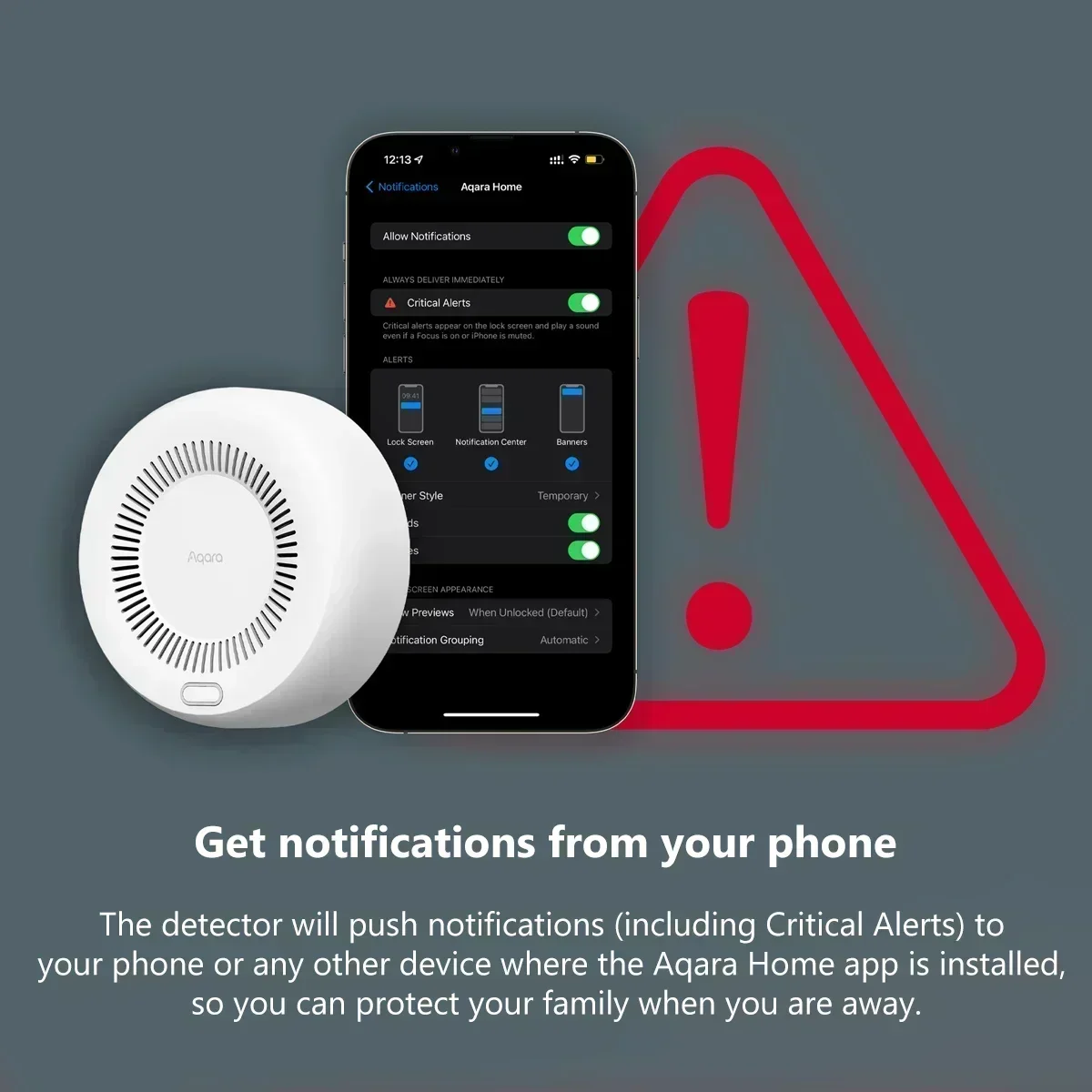 Newest Aqara Smoke Alarm Natural Gas Detector Highly Sensitive Intelligent Linkage Smart Home Security for Xiaomi Mi Home APP