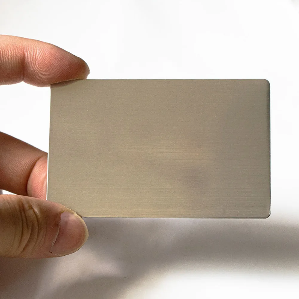 05mm Stainless Steel Sheet Blank Metal Label Brushed Texture For Custom Laser Etched Business Nameplate Tag