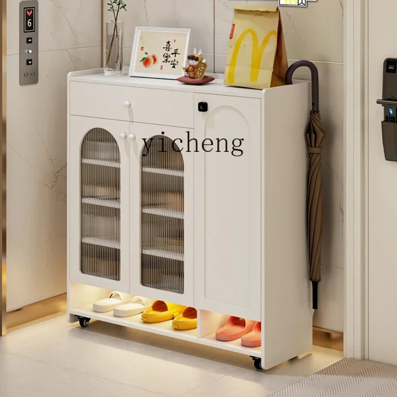 ZC خزانة أحذية قابلة للإزالة مع قفل عند مدخل المنزل، وخزانة الأحذية الجديدة خارج مدخل الممر