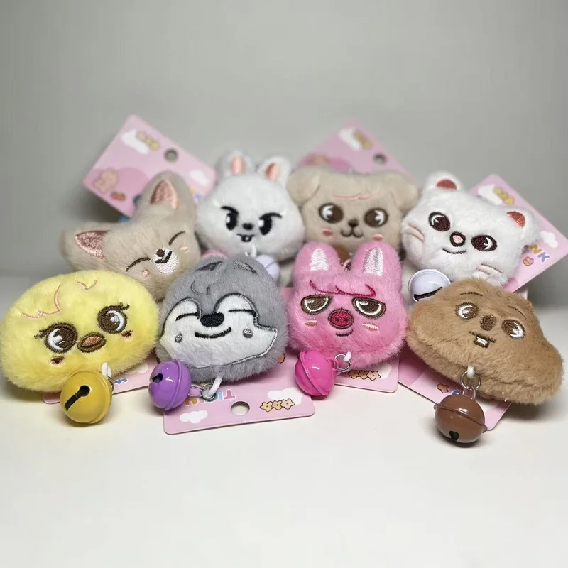 

Плюшевый брелок-колокольчик Skzoo8style, милый плюшевый мультяшный волк/медведь SkzooStay, кукла-животное, кавайная игрушка-украшение, детский подарок