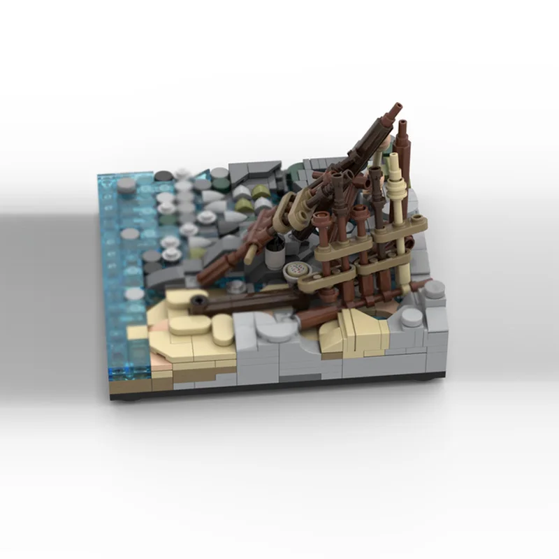 Castelo medieval modelo moc tijolos de construção rock beach fortaleza tecnologia modular crianças presentes do feriado montar brinquedos terno