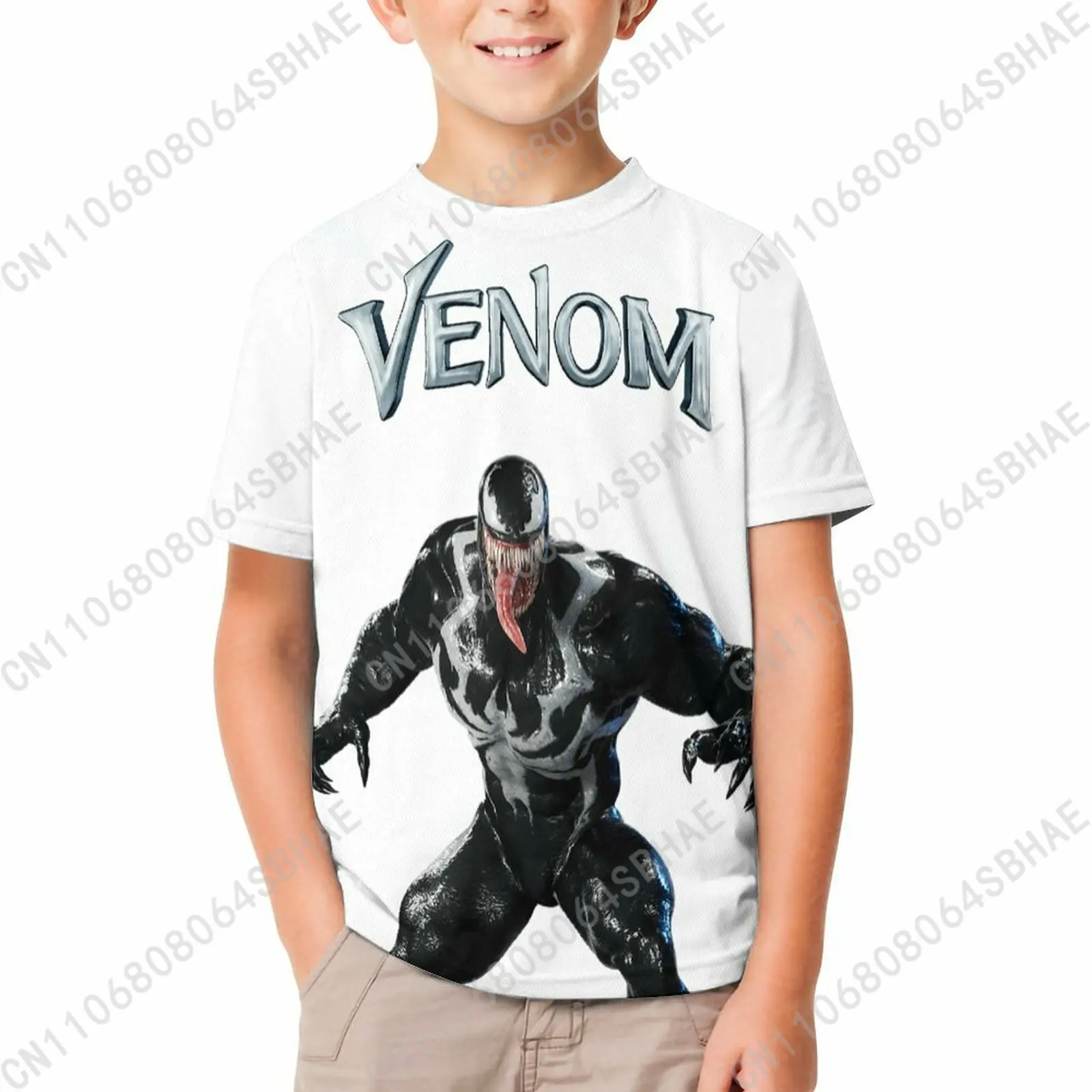

Marvel Venom T Shirt Boy Girl Short Sleeve Print Cotton TShirt Comfortable Crew Neck Children Child Tee Cosplay