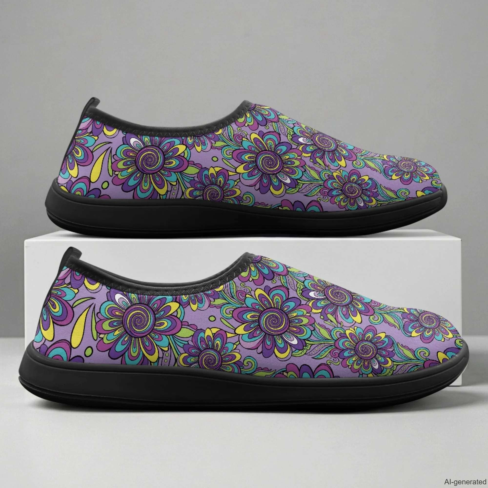 XIXIRIMIDO Slip-on Wide-toed Shoes Pantufa Cashew Flowers Nurse Sneakers Women Sneakers Man Shoes Tenis Feminino Nurse Shoes