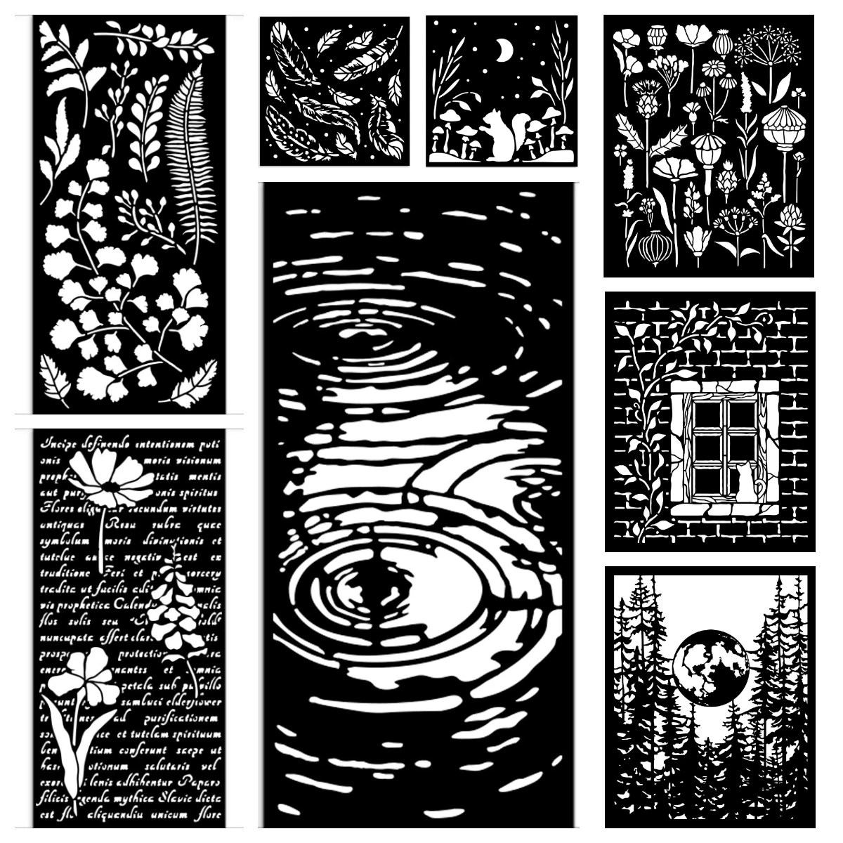 New Dies Greeting Card gift molds Feather Country Window Herbarium Moon Forest Stencil Metal Cutting Dies DIY Scrapbooking Diary