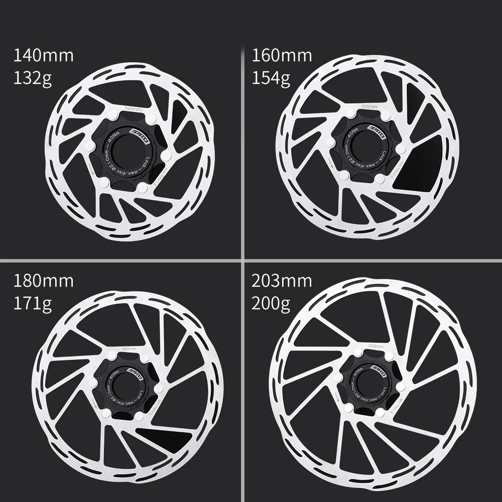 IIIPRO Bicycle Centerlock Rotor Disc Brake Rotor Ultraligh Hollow Cooling 140/160/180mm Brake Rotor Center Lock with Lock Ring