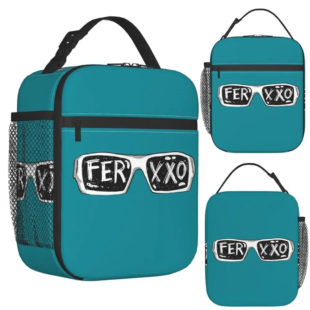 Ferxxo Glasses - Feid Logo Classic Sticker Insulated Lunch Bag for Women Children Portable Food Boxes Thermal Lunch Box Tote