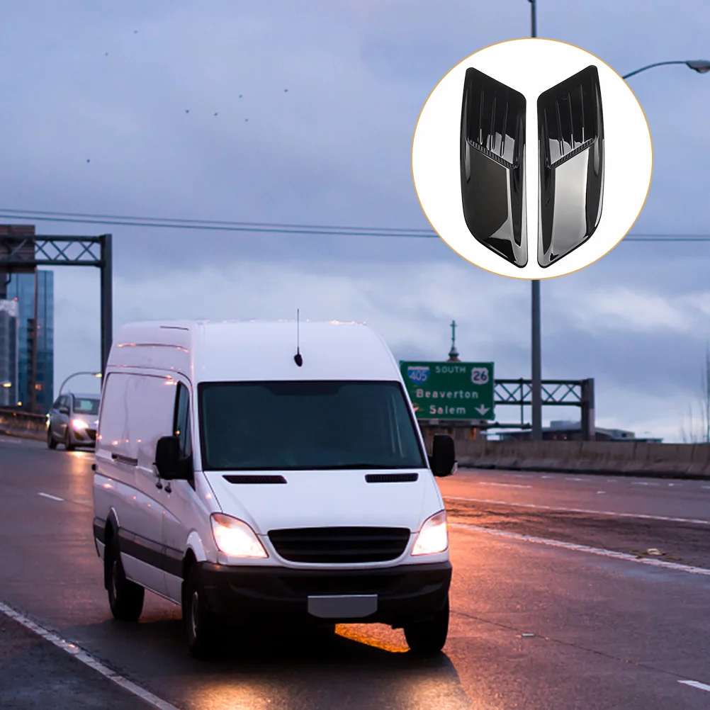 

Car Decals Abs Material Easy Install Modern Design Air Flow Vent Stickers Engine Hood Stickers Vehicle Vent Covers