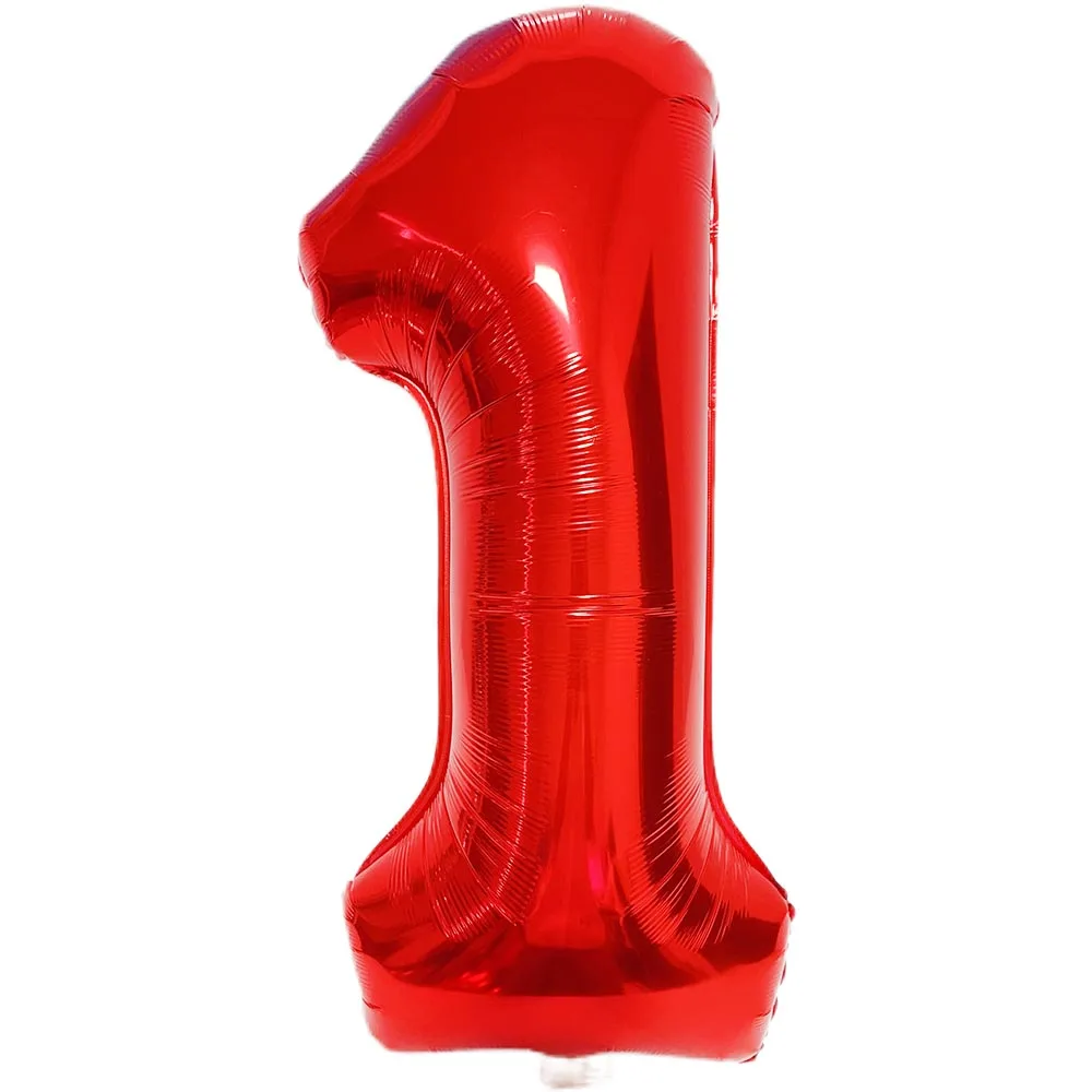 Red Large Numbers Balloon 32 Inch  1 2 3 4 5 6 7 8 9 Racer Birthday Ball Digit bachelorette balloons Figure Golob Ballon