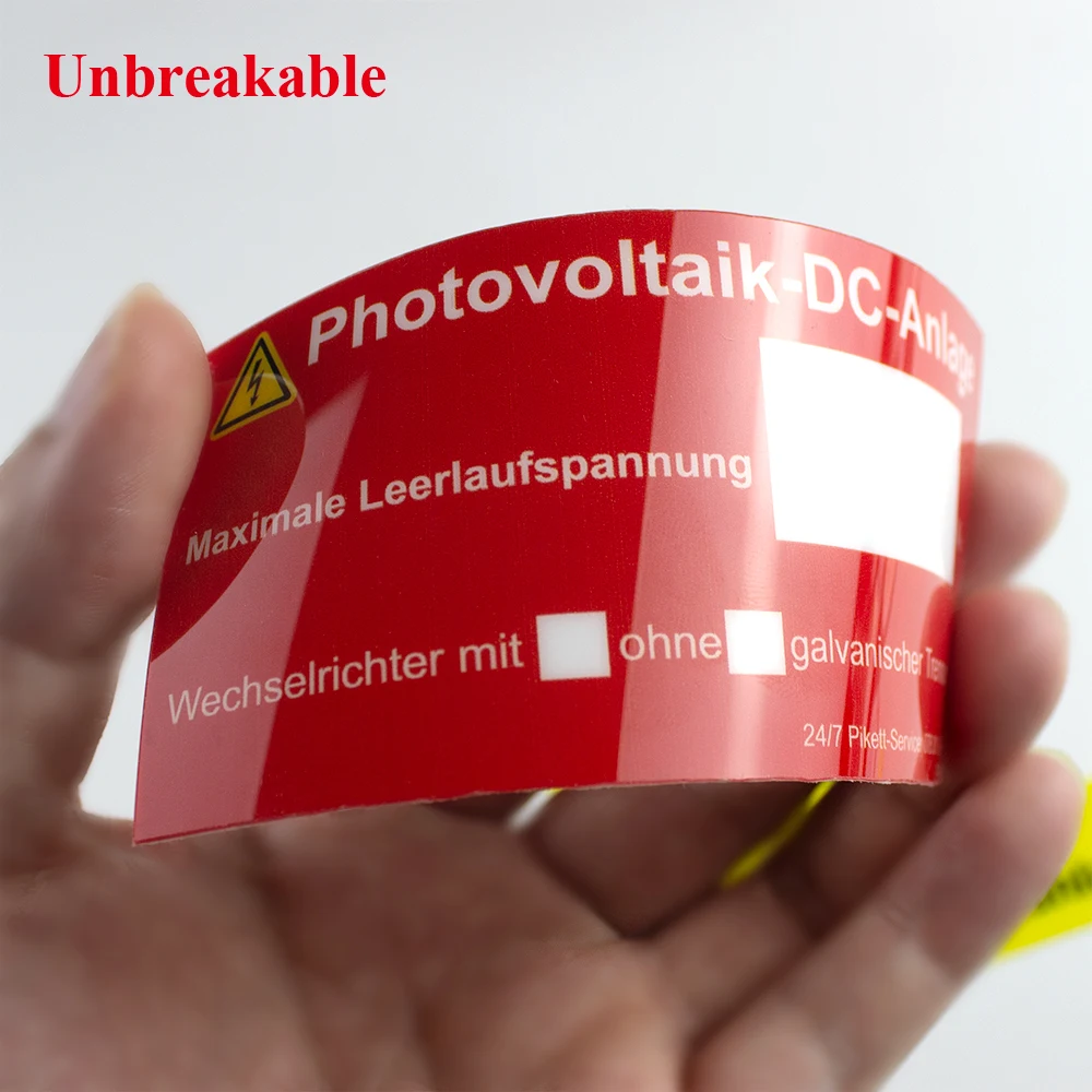 Customizable PVC PC Waterproof Sticker for Mechanical Equipment Personalized Logo And Pattern Application