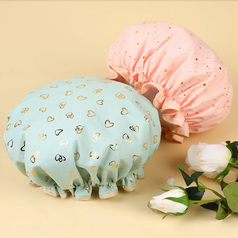 Shower Caps Waterproof Bathing Cap for Women Donuts for Hair Bonnet Douche Swimming Cap Shower Suit XYM004