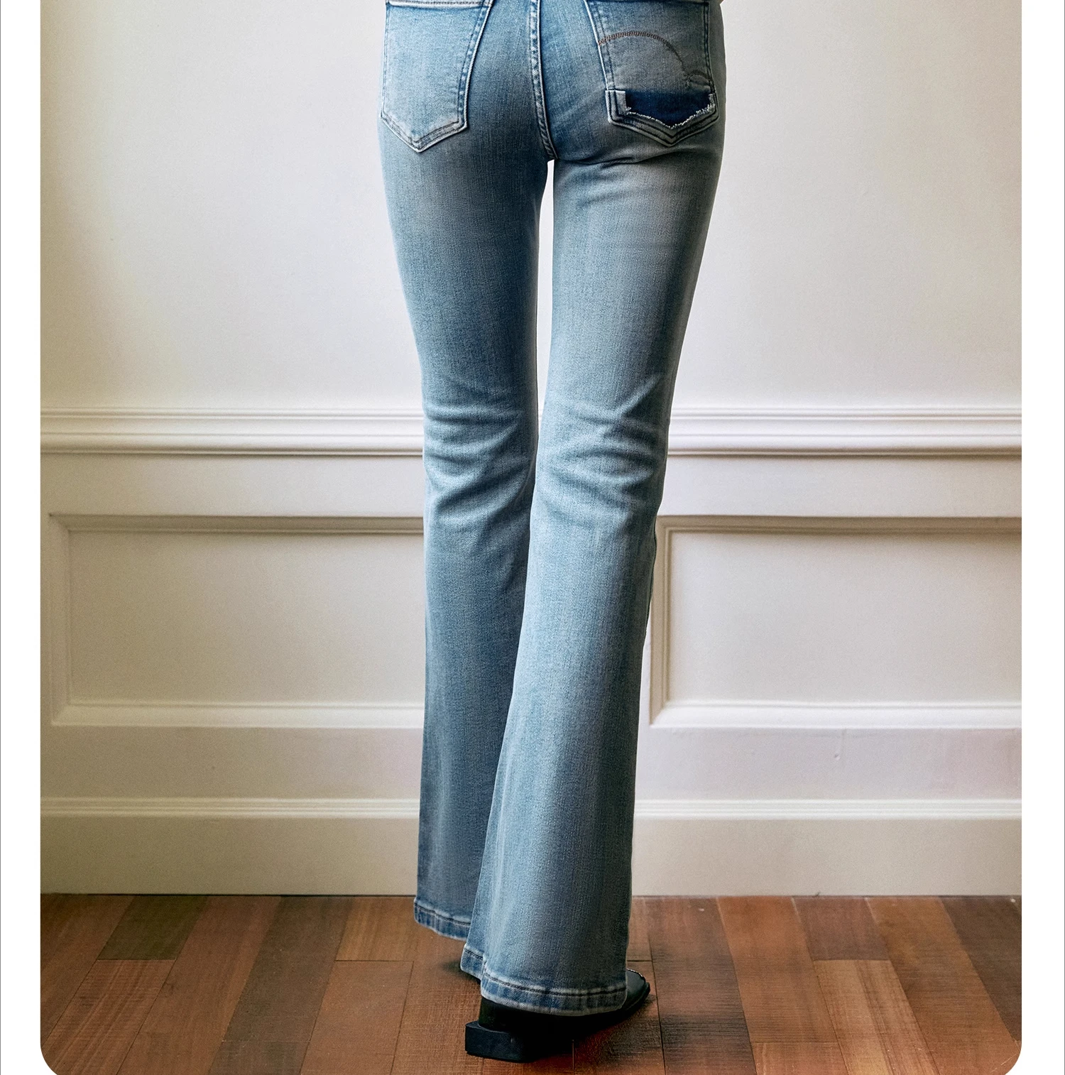 OLrain Streetwear Jeans Women 2025 Spring Summer Slim Cotton High-waist Flare Washed Denim Basic Y2k Long Trousers N56QA93322