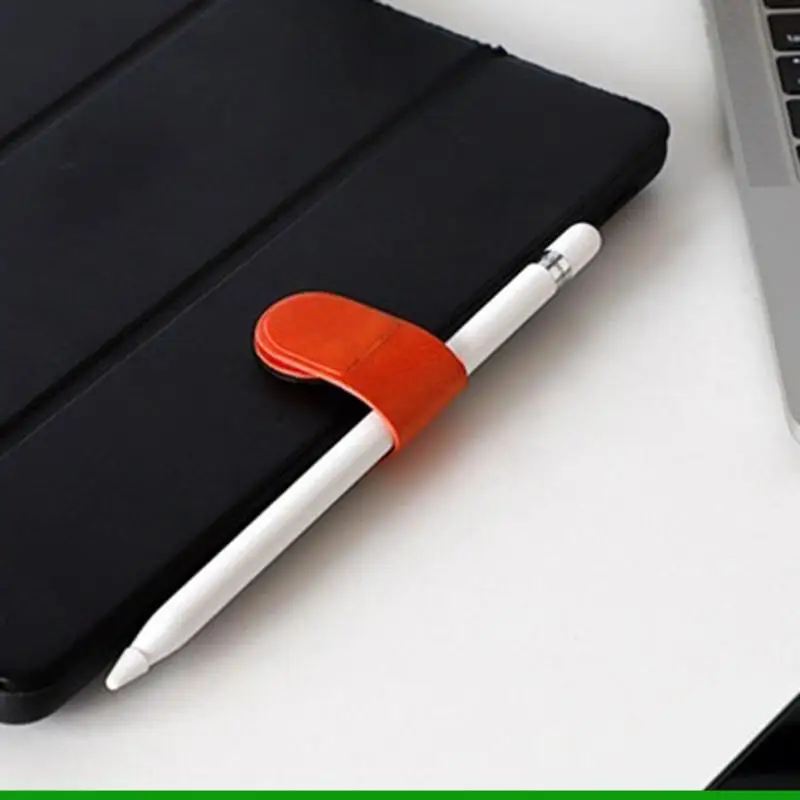 U55C Zelfklevende PU Pen Clip Potloodhouder voor notebook Tijdschriften Kalenders Clipboar