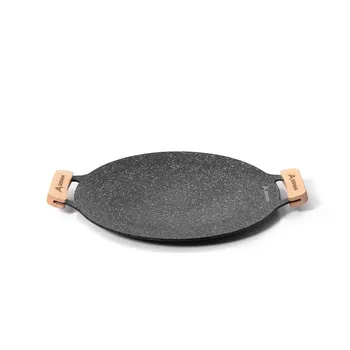 BISINNA 34CM Outdoor BBQ Grill Pan Non Stick Stovetop Baking Tray Korean Roastig Grill…