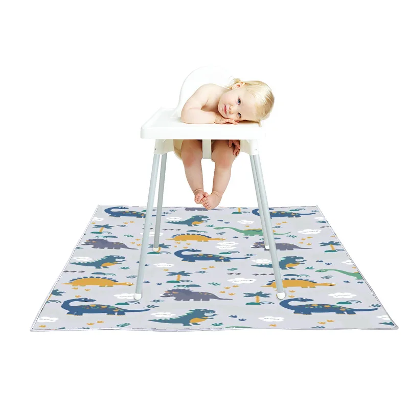 Baby High Chair Floor Mat Crawling Living Room Non-slip Mat Baby Climbing Mat Table Mat Dual-use Thickened Waterproof Mat