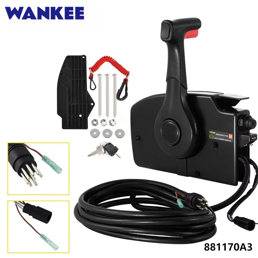 881170A3 Outboard Control Box For Mercury Side Mount Control Box Remote Control-4000 Side Mount(Non Power Trim)