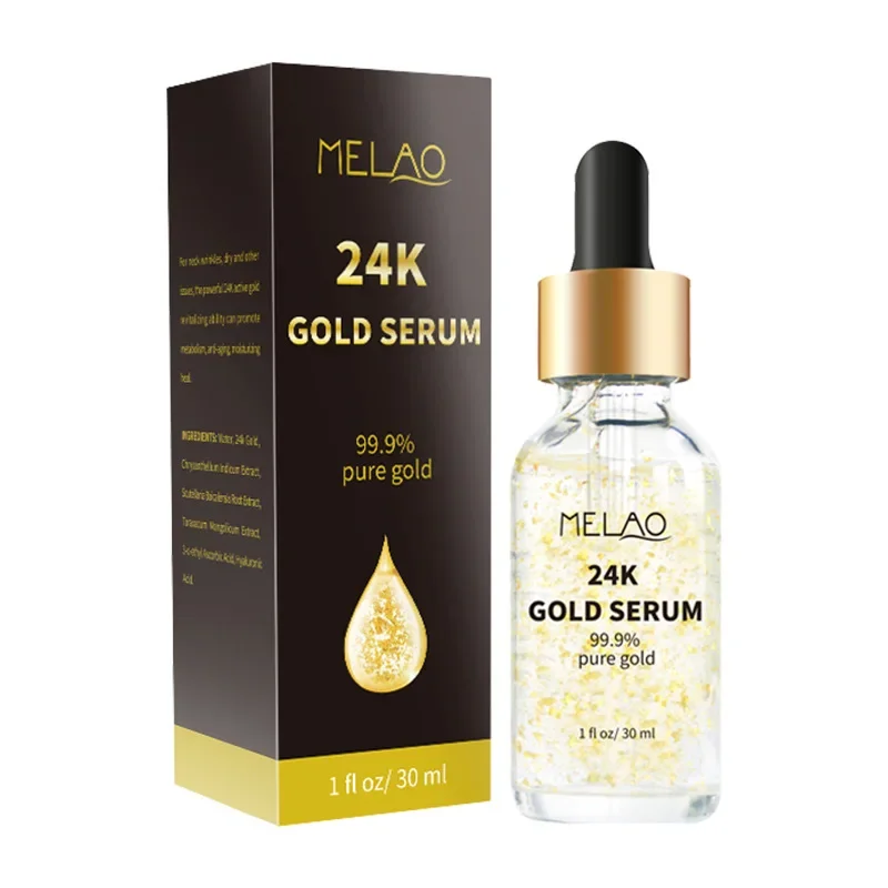 

MELAO 24k Gold Serum 30ml 99.9% Pure Gold Anti-aging Moisturizing Lifting Firming Repairing Anti-wrinkles Face Skin Care Product