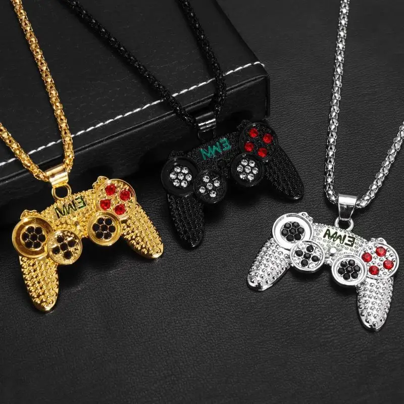 Trendy Gamepad Lightning Stainless Steel Necklaces For Women Men Gold Color Metal Necklace Party Everyday Jewelry