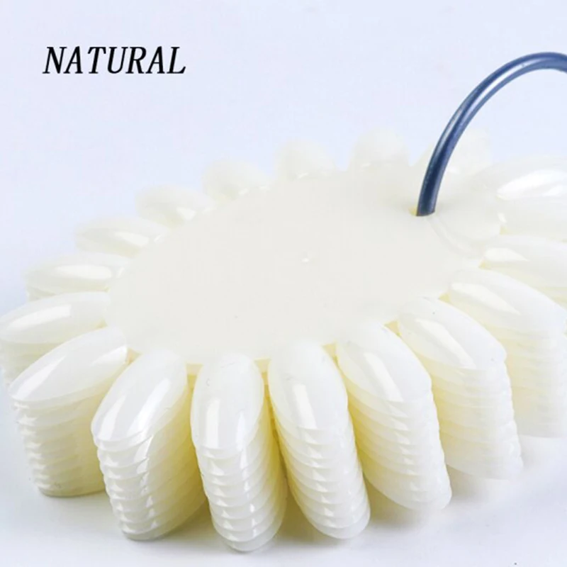 False Nail Tips Natural Color Card Practice Acrylic Fake Nails Art Gel Polish Color Card Palette For Manicure Display Tool