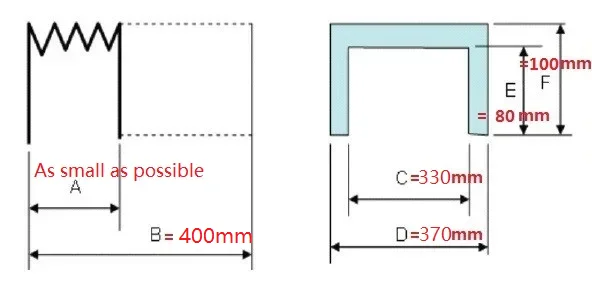 Protection bellows cover cnc cutting and milling machine,370mm x 100mm x 400mm