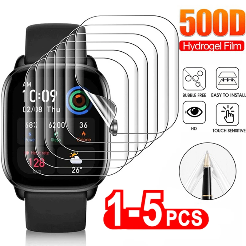 Soft TPU Film For Xiaomi Amazfit GTS 2 Mini GTR 4 Stratos 3 T Rex Pop Pro Screen Protector For Huami Amazfit BiP U BiP S Lite