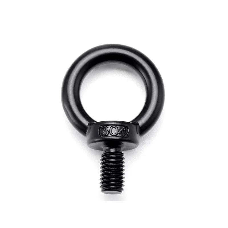 304 Stainless Steel Black Dacromet Coating Lifting Eyebolts M3 M4 M5 M6 M8 M10 M12 M14 M16 M18 M20 M24 Lifting Ring Screws Nuts