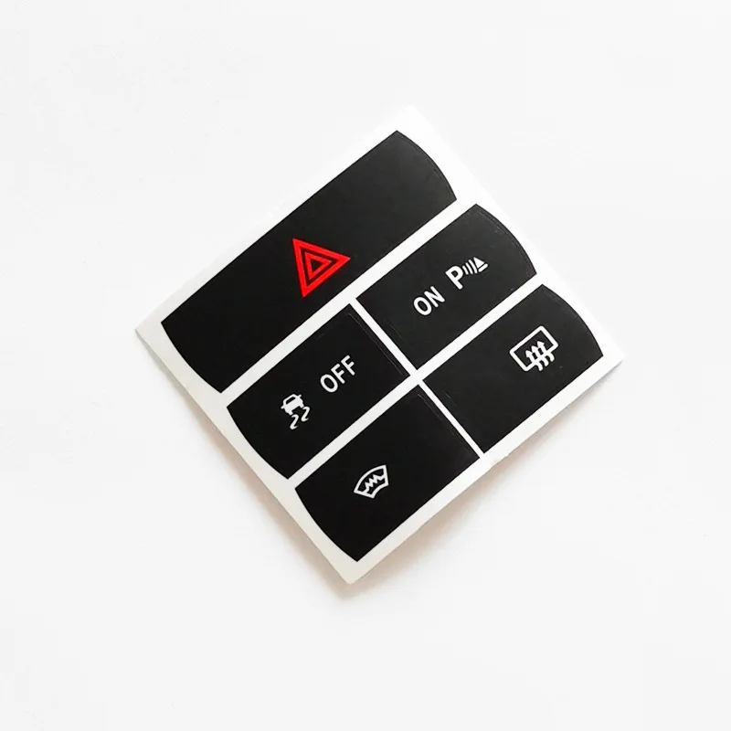For Ford SMax Hazard Warning Radar Button Repair Sticker Dashboard Console Trim Cover Decal Car Interior Accessories Upgrade
