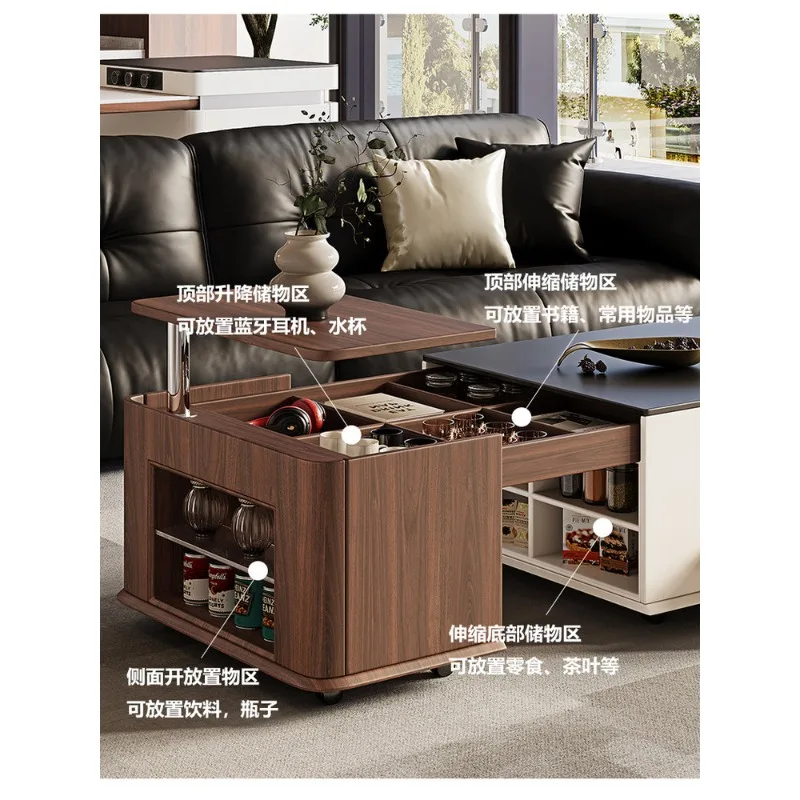 

Coffee table living room household retractable modern simple small apartment 2025 new movable lifting solid wood