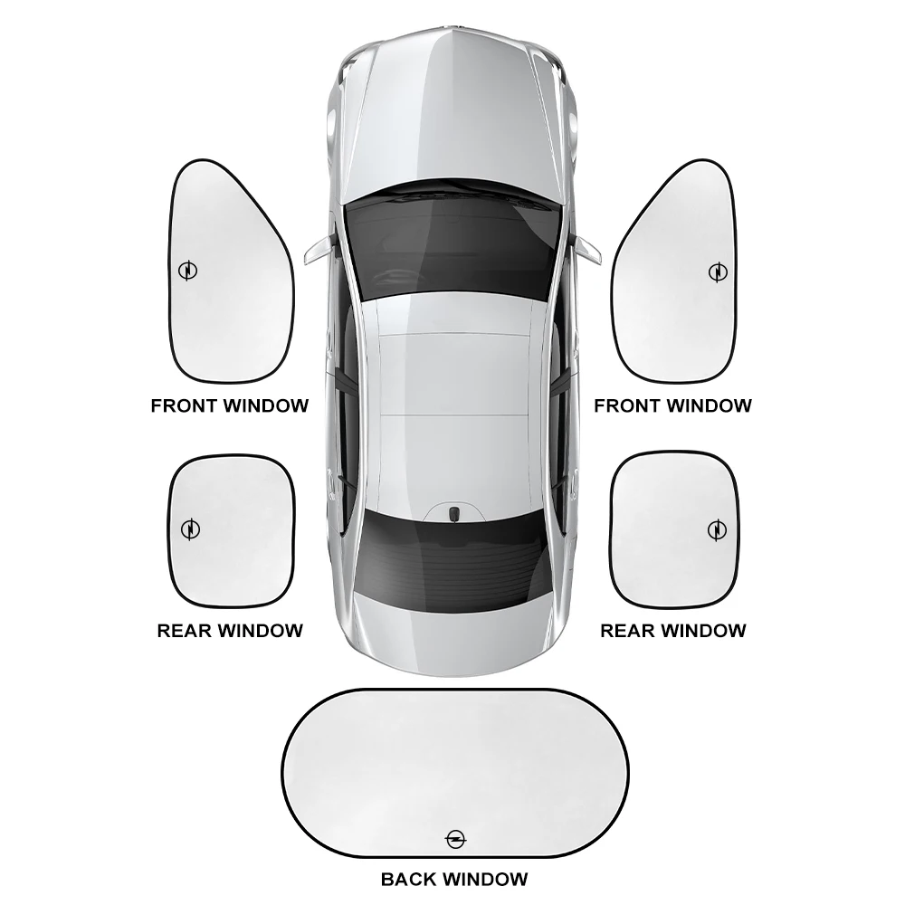 5PCS/Set Car Window Sunshade Cover Parasol UV Visor Car Accessories For Opel Astra H J G K Insignia Corsa C D Vectra C B Meriva