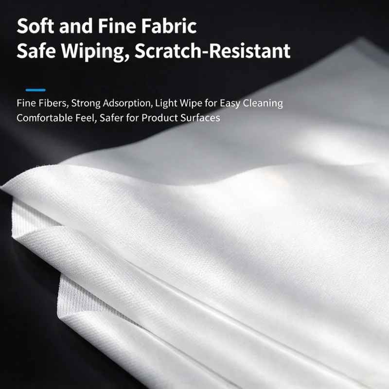 Ultra fine fiber dust-free wiping and cleaning cloth, soft and wear-resistant precision instrument, anti-static camera lens
