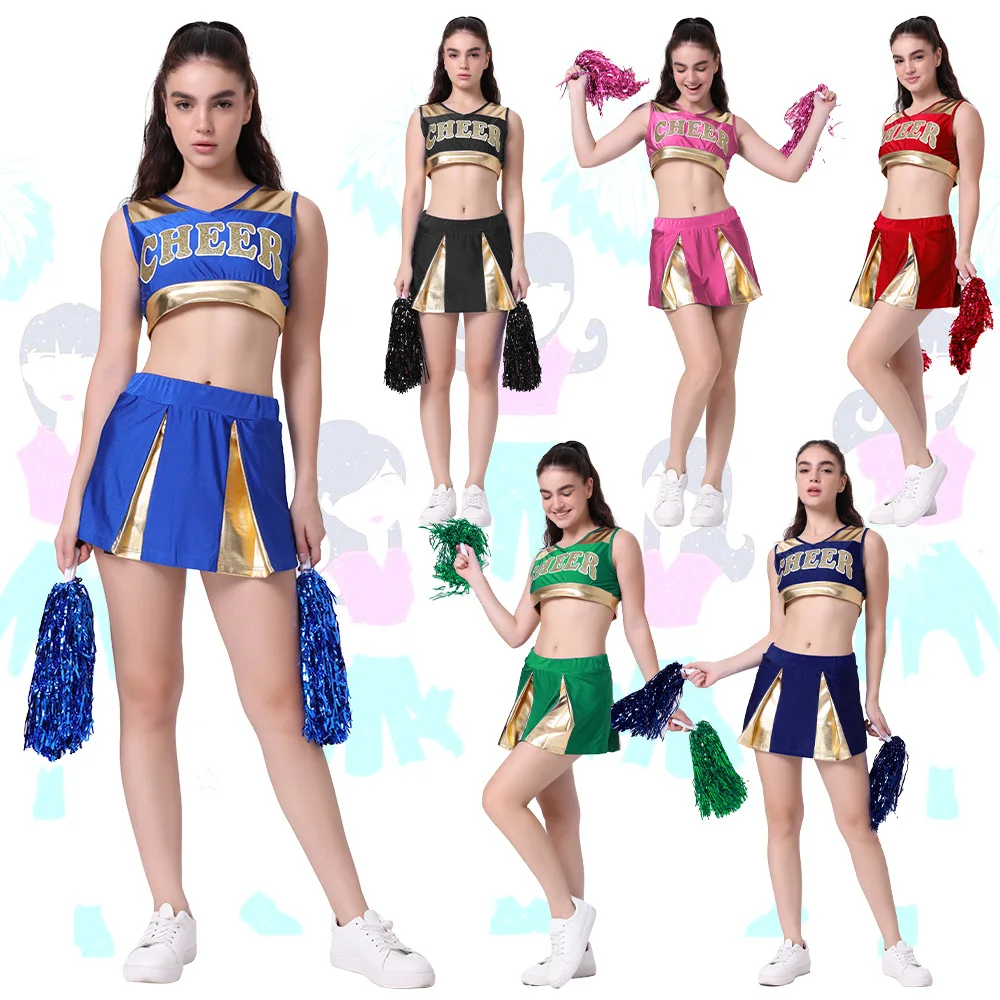 

Female Student Fashion Breathable Football Baby Cheerleading Girl Camisole Top Skirt Cheerleading Stage Performance Costume 2025