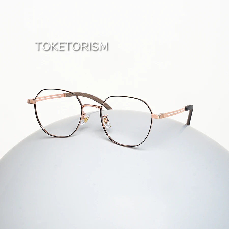 

Toketorism Fashion Metal Optical Glasses Frames For Men Anti Blue Computer Eyeglasses For Women