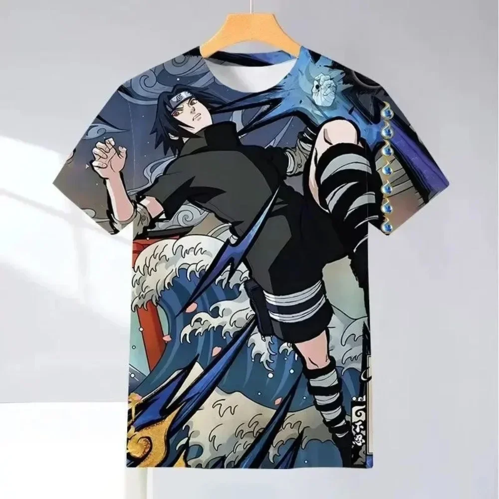 2026 Sommer Naruto 3D-gedrucktes Rundhals-T-Shirt, lässige Mode, atmungsaktiv, Outdoor-Sport, Kurzarm-Oberteil, passende Familien-Outfits