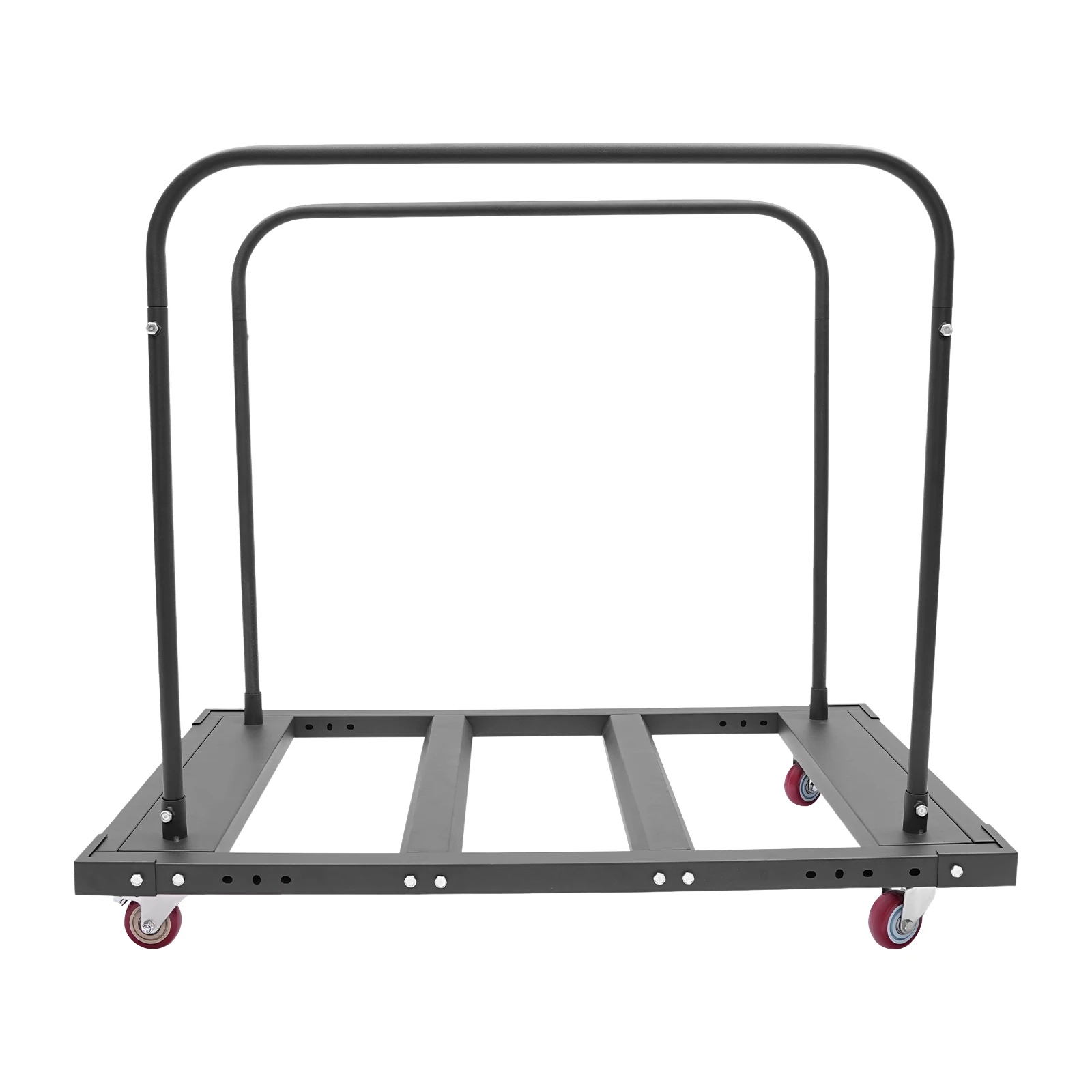 Gerobak Meja Lipat Tugas Berat dengan Roda untuk Garasi Rumah Gudang Hotel Jarak Dapat Disesuaikan untuk Sekolah, Kantor, Tempat Acara