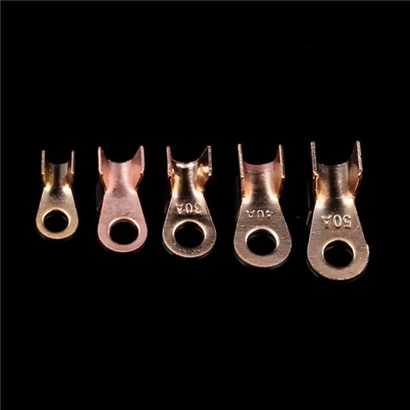 Promotion! 160PCS 10A-50A Open Crimp Ring Connector OT Cable Electrical Wire Terminal Copper Lugs Terminal Connectors Kit