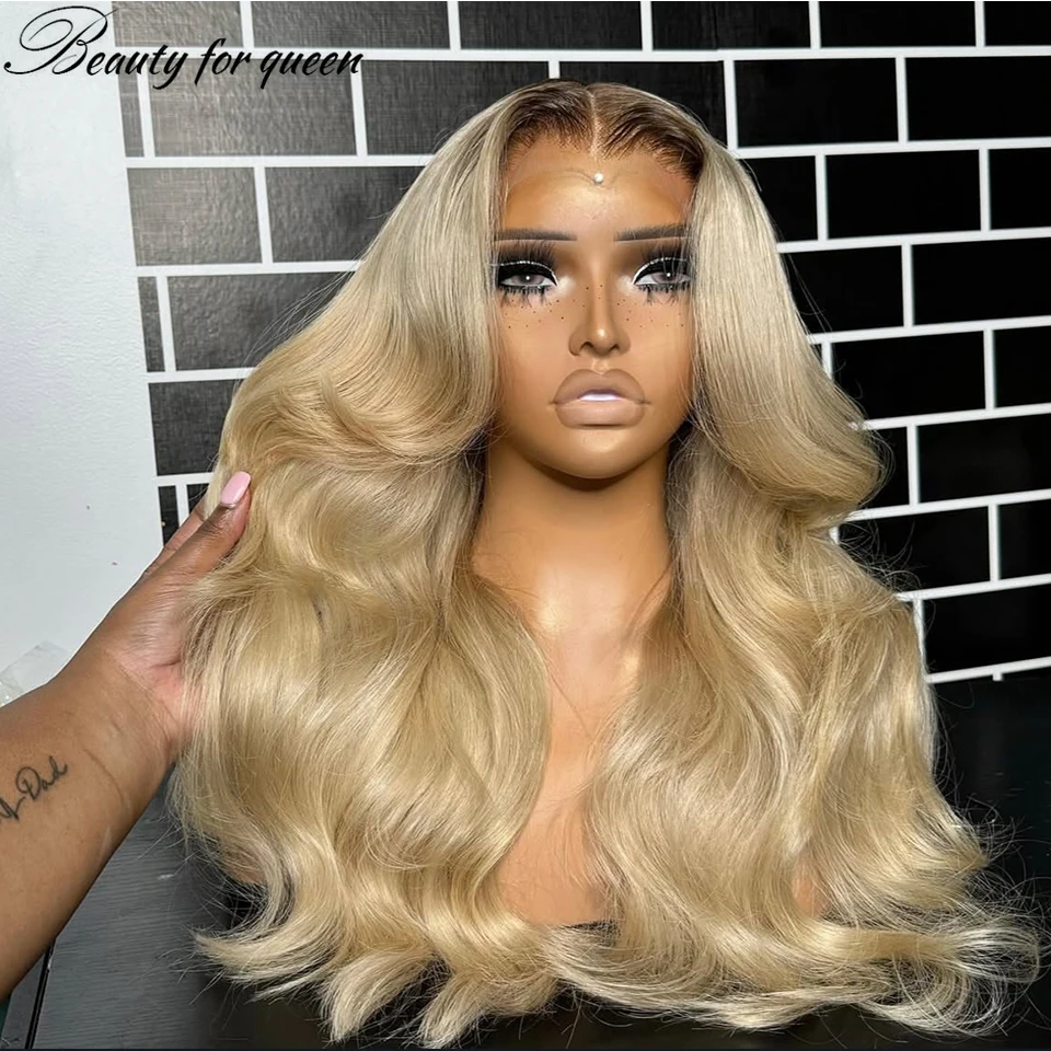 

Brazilian Colored Human Hair Wig 200 Density Ombre 1B Blonde Body Wave Cosplay 13x4 Transparent Lace Frontal Wigs For Women