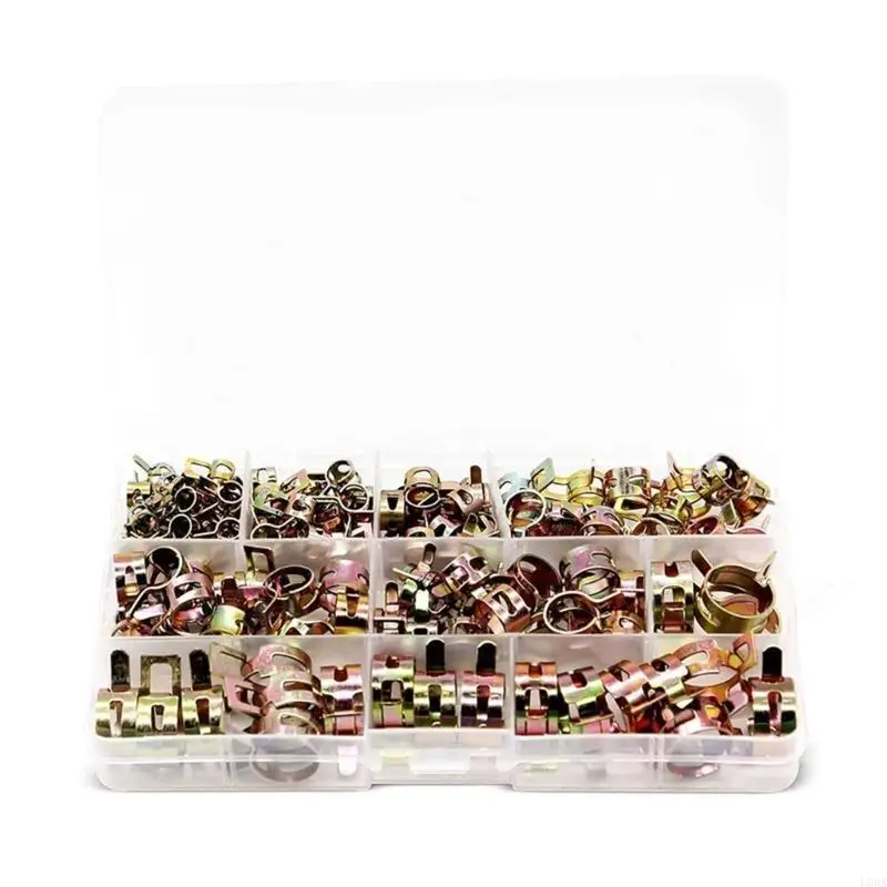  Pack of 100 Pipe Fasteners User Friendly Designings Hoses Clamps Hoses Spring Clamps Fuels Line Spring Band Clamps set