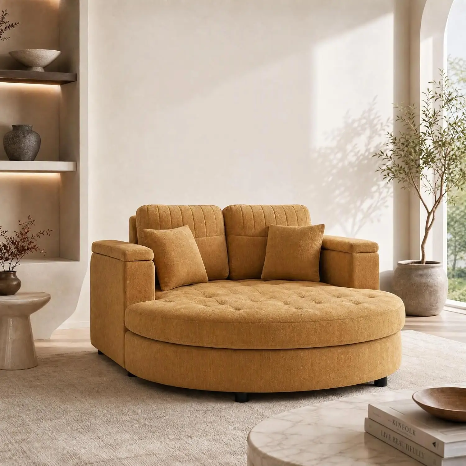 Curved Chaise Lounge, 54.7