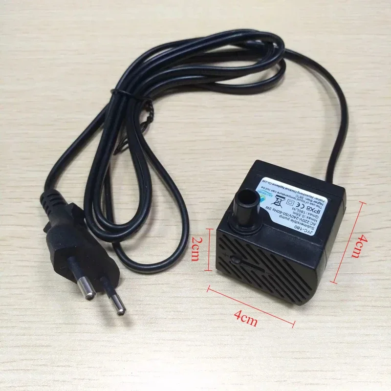 AC 220V 3W Submersible Water Pump Aquarium Fountain Pump Air Fish Pond Pool Tank Water Pump EU Plug