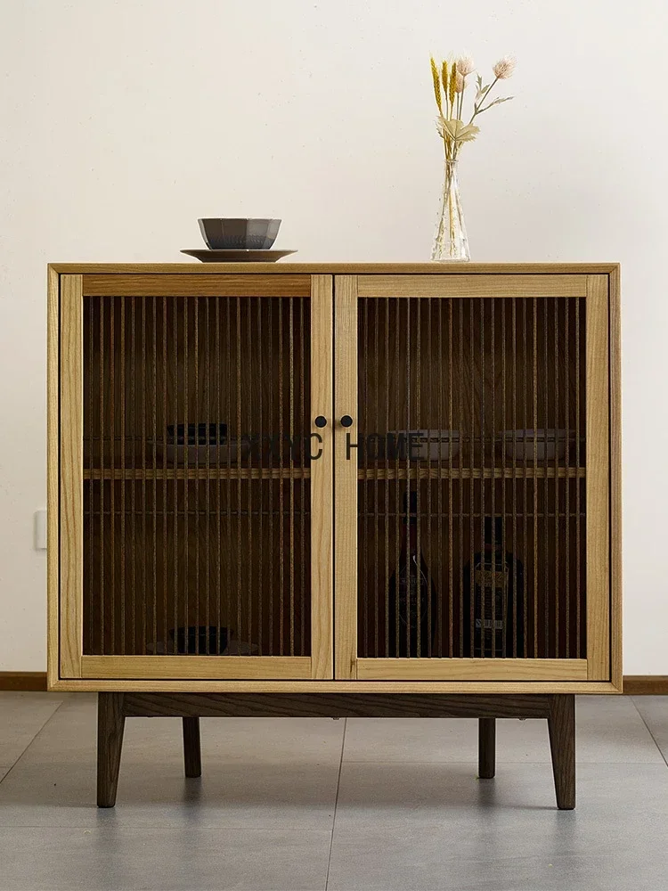 Yy Lichte luxe en eenvoud Massief hout Retro Japanse stijl Nieuwe Chinese opbergtheekast