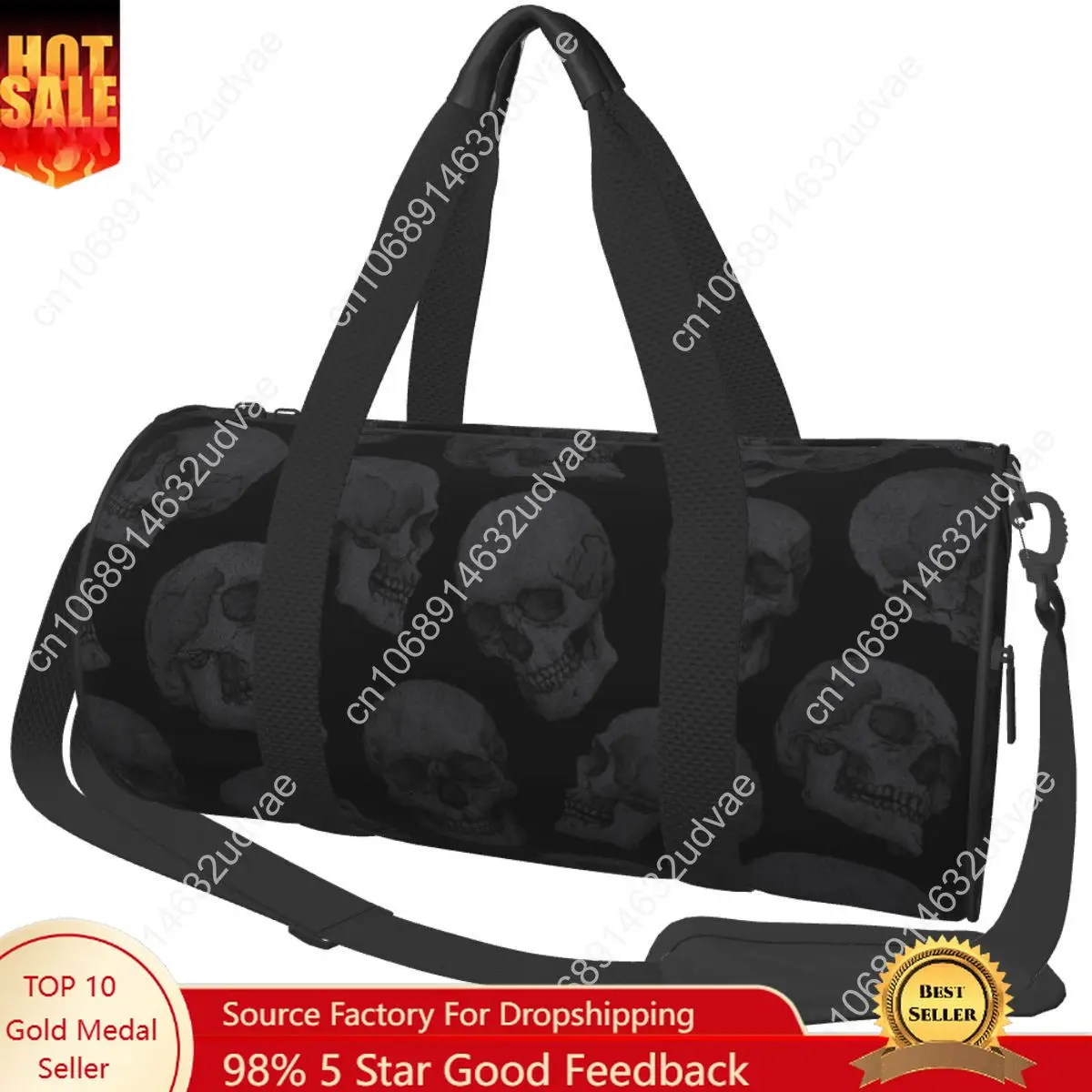 

Skulls Bones Gym Bag Training Sports Bags Men Women Design Large Vintage Fitness Bag Portable Handbags