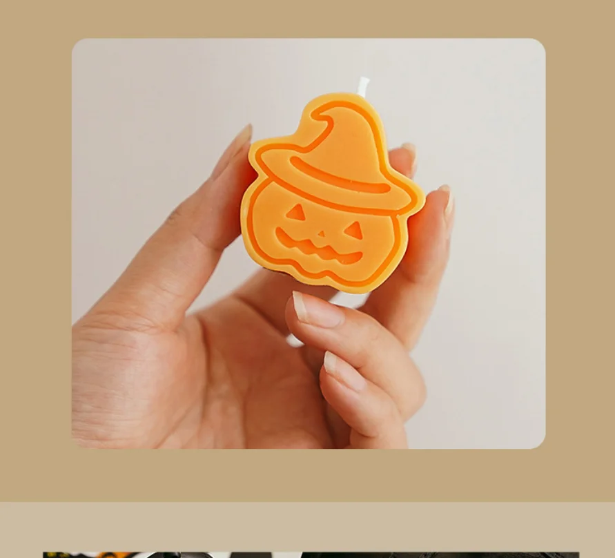 

312261 Halloween Scented Candles Pumpkin Ornaments, Cross-border Candle Fragrance Gifts, Bat Ghost Skeleton Modeling Wax