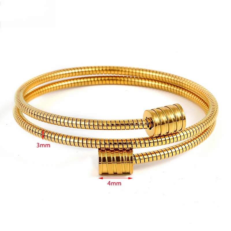 Zalman 316L Stainless Steel Cable Wire Bracelet & Bangle Set Women Unisex Charm Popular Jewelry Accessories Never Fade